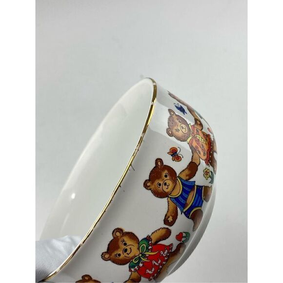 Vintage Bear Friends Action Industries Japan Child Toddler 3 Piece Dining Set DR - Picture 4 of 11